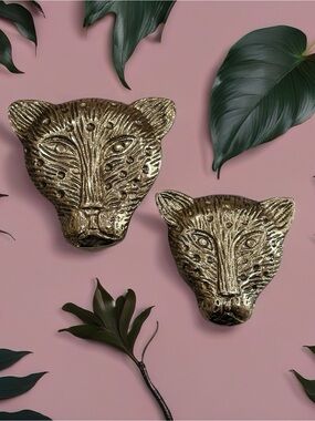 Leopard Head Decor Container